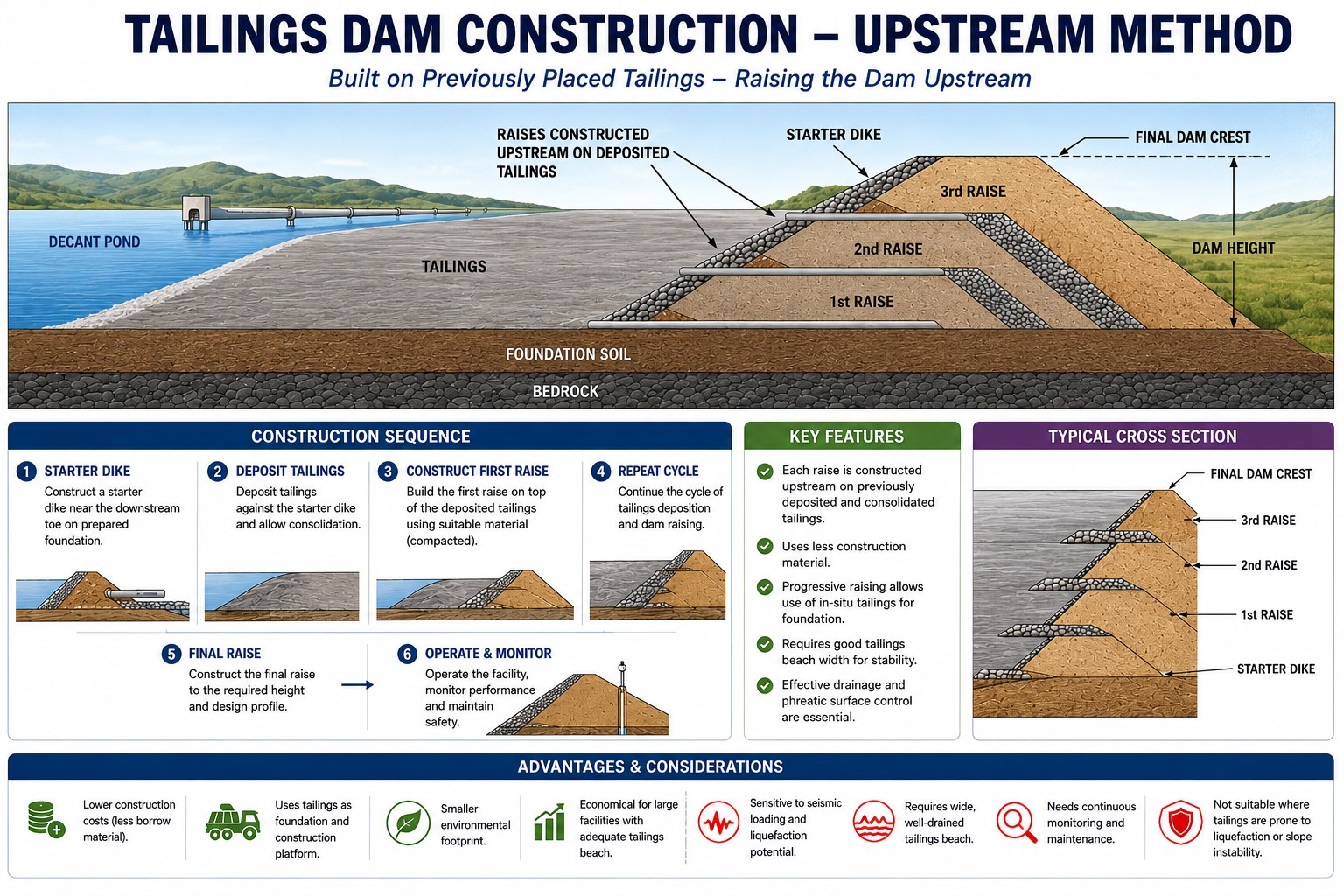 tailings dam upstream method